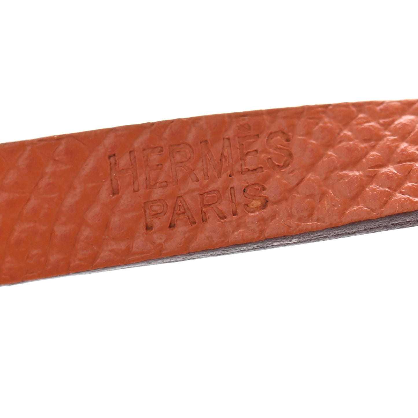 Epsom Hapi 3 MM Triple Tour Wrap Bracelet S Orange