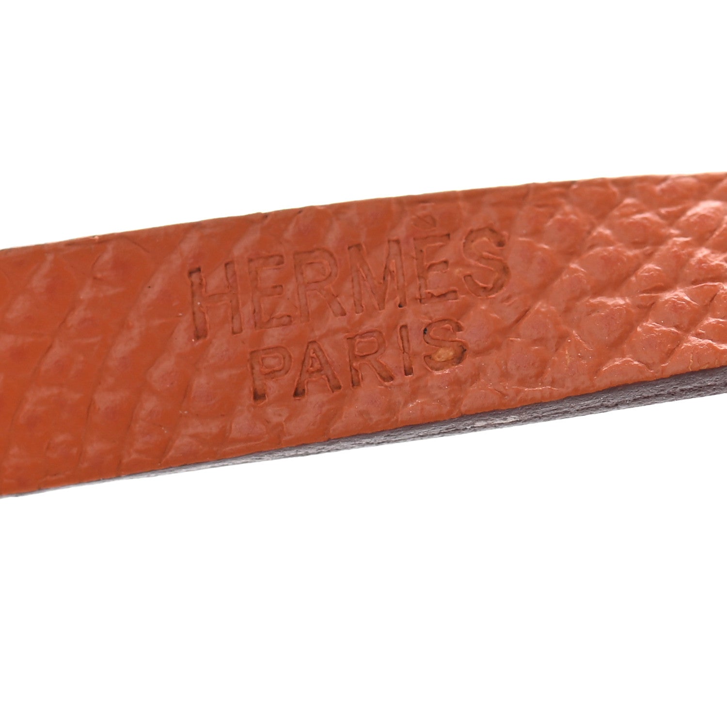 Hermes Epsom Hapi 3 MM Triple Tour Wrap Bracelet S Orange 4 of 5