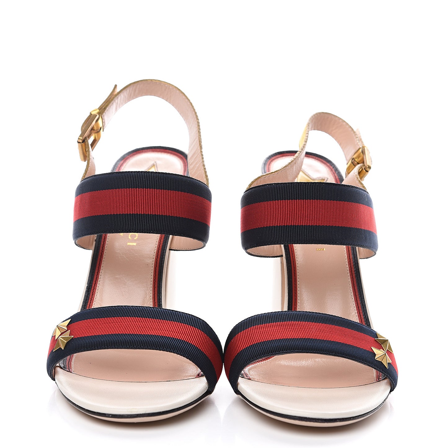 Grosgrain Web Aline High Heel Sandals 39.5 Oro