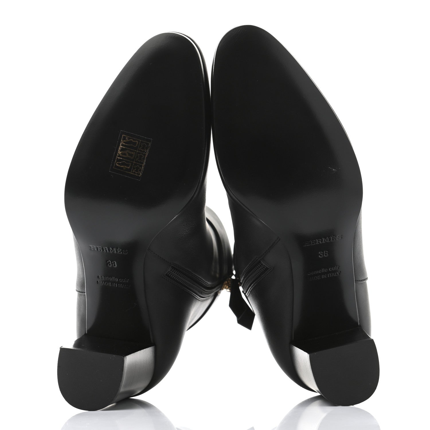 Hermes Calfskin Saint Germain Ankle Boots 38 Black 5 of 9