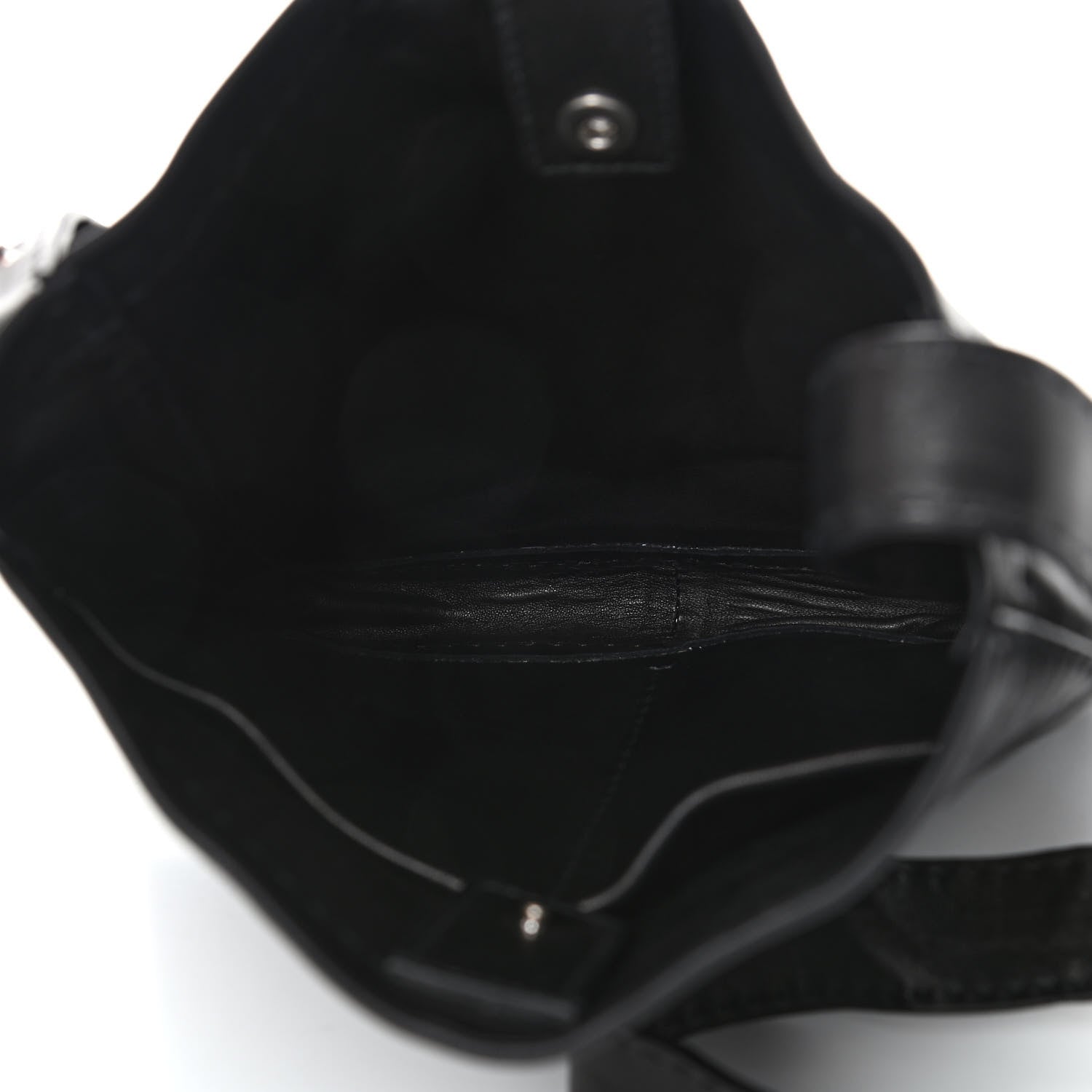 Celine Soft Lambskin Pouch Croissant Shoulder Bag Black 4 of 4