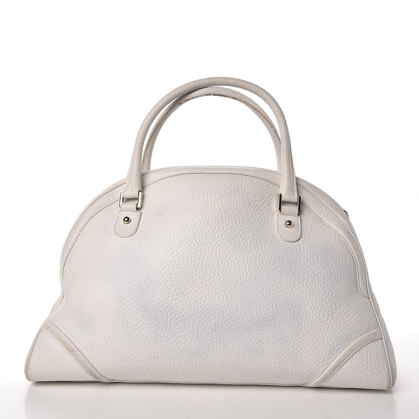 Calfskin Web Blondie Bowler White