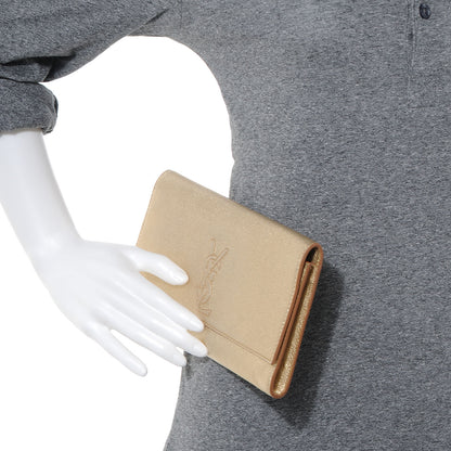Saint Laurent Leather Belle de Jour Clutch Gold 2 of 7
