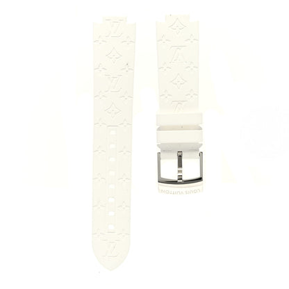 Louis Vuitton Rubber Monogram Tambour Watch Strap White 1 of 7