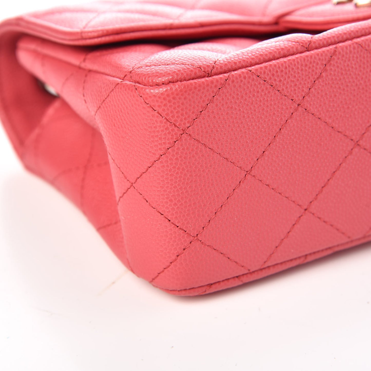 Caviar Quilted Mini Rectangular Flap Pink