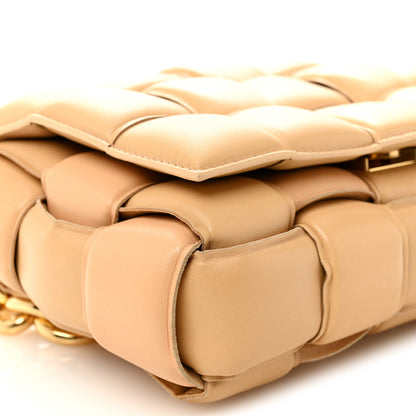 Bottega Veneta Lambskin Maxi Intreccio Padded Chain Cassette Crossbody Bag Porridge 9 of 11