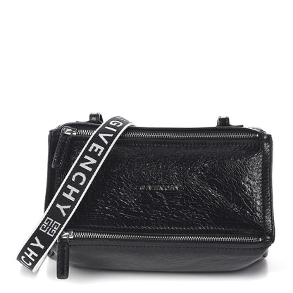 Givenchy Crinkled Patent Deerskin Mini Pandora Black 1 of 11