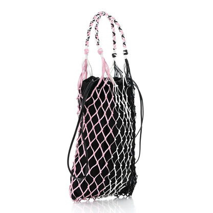Prada Tessuto Nylon Net Tote Black Multicolor 3 of 10