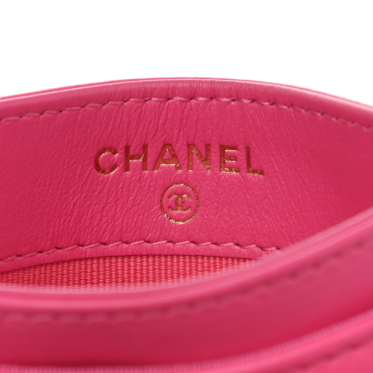 Chanel Lambskin Quilted Chanel 19 Card Holder Dark Pink 6 of 9