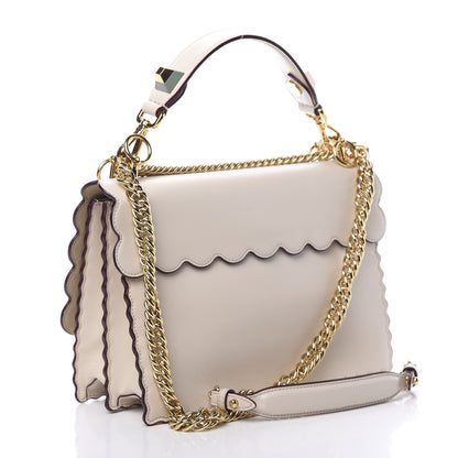 Fendi Vitello Liberty Scalloped Studded Kan I Shoulder Bag Camelia 2 of 9