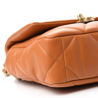 Chanel Lambskin Quilted Medium Chanel 19 Flap Light Brown 6 of 10