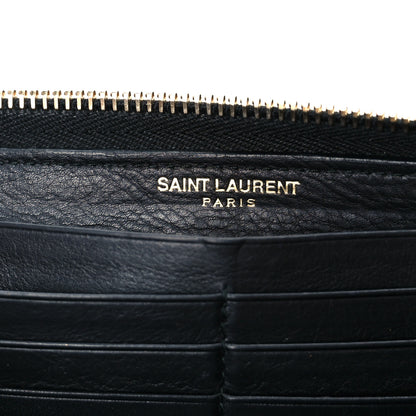 Saint Laurent Calfskin Classic Y Ligne Zip Around Wallet Black 11 of 16