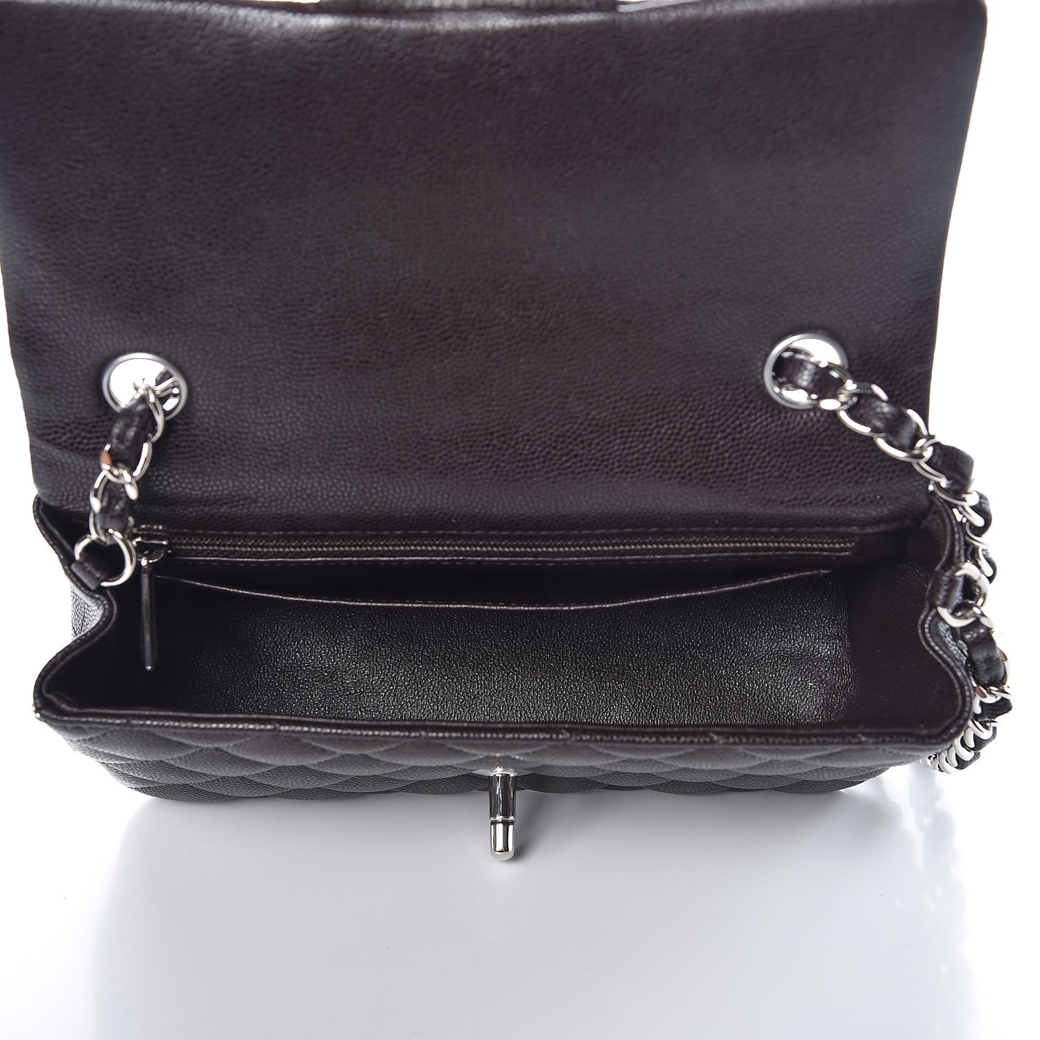 Chanel Caviar Quilted Mini Rectangular Flap Dark Brown 5 of 8