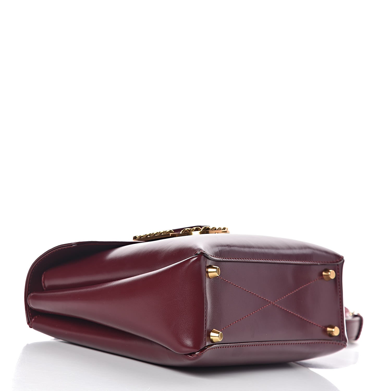 Marc Jacobs Calfskin St. Marc Shoulder Bag Burgundy 4 of 15