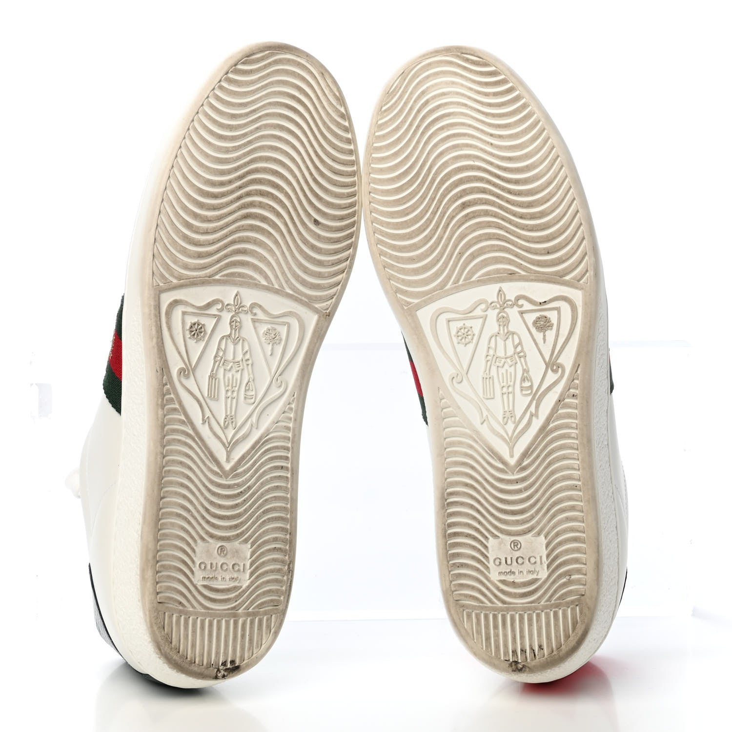 Gucci Calfskin Ayers Web Bee Embroidered Womens Ace Sneakers 38.5 White Green 4 of 4