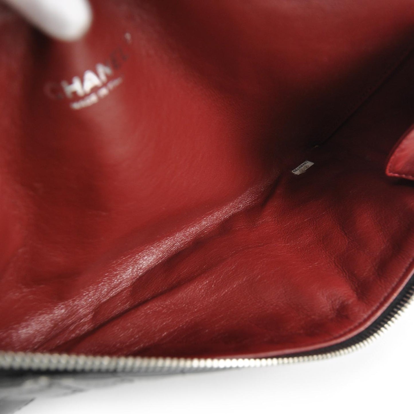 Patent Geometric Quilted Kaleidoscope Clutch Black