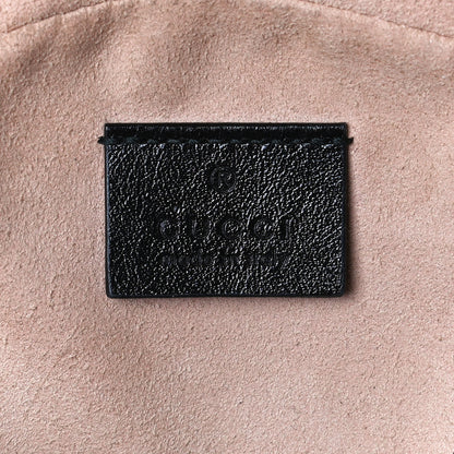 Gucci Azalea Calfskin Matelasse Heart Mini GG Marmont Round Shoulder Bag Black 6 of 10