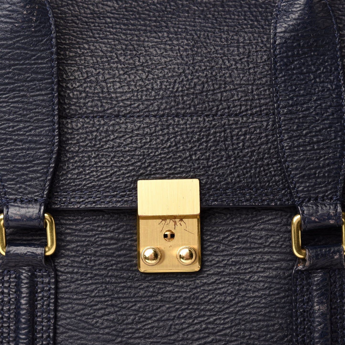 Textured Calfskin Large Pashli Satchel Ink