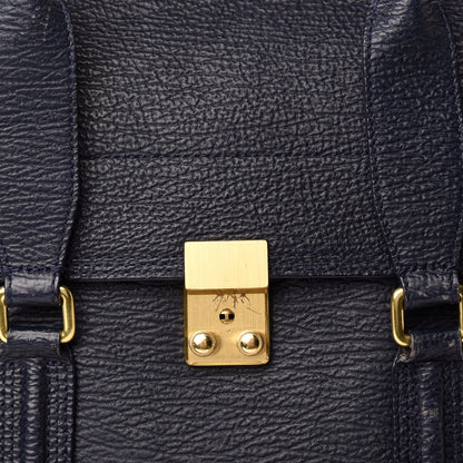 3.1 Phillip Lim Textured Calfskin Large Pashli Satchel Ink 18 of 18