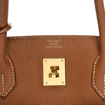 Hermes Taurillon Clemence Birkin 40 Gold 6 of 37