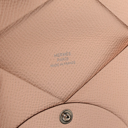 Hermes Epsom Calvi Card Case Rose Eglantine 6 of 6