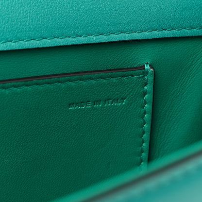 Valentino Garavani Calfskin Vlogo Loco Shoulder Bag Peacock 7 of 10
