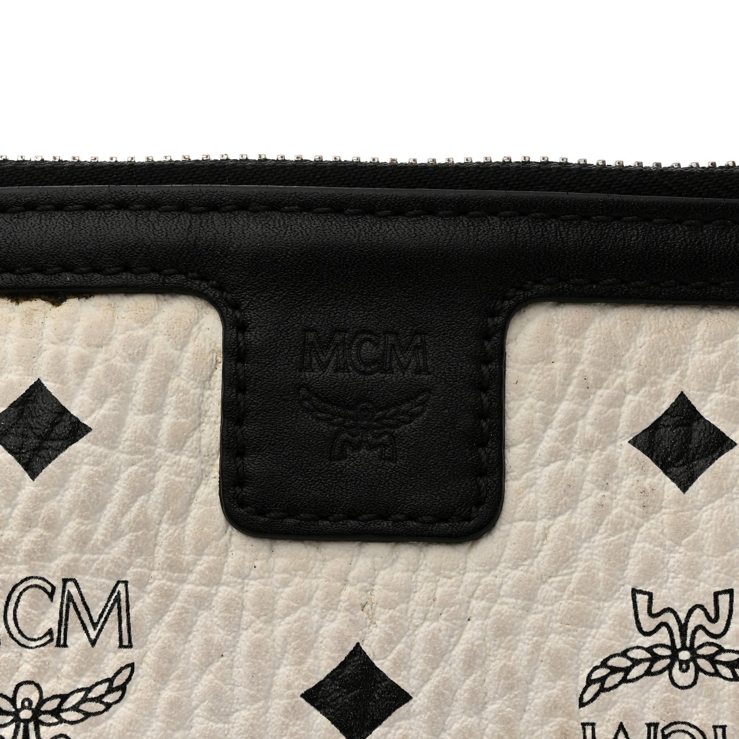 Visetos Liz Shopper Tote Pouch White Black