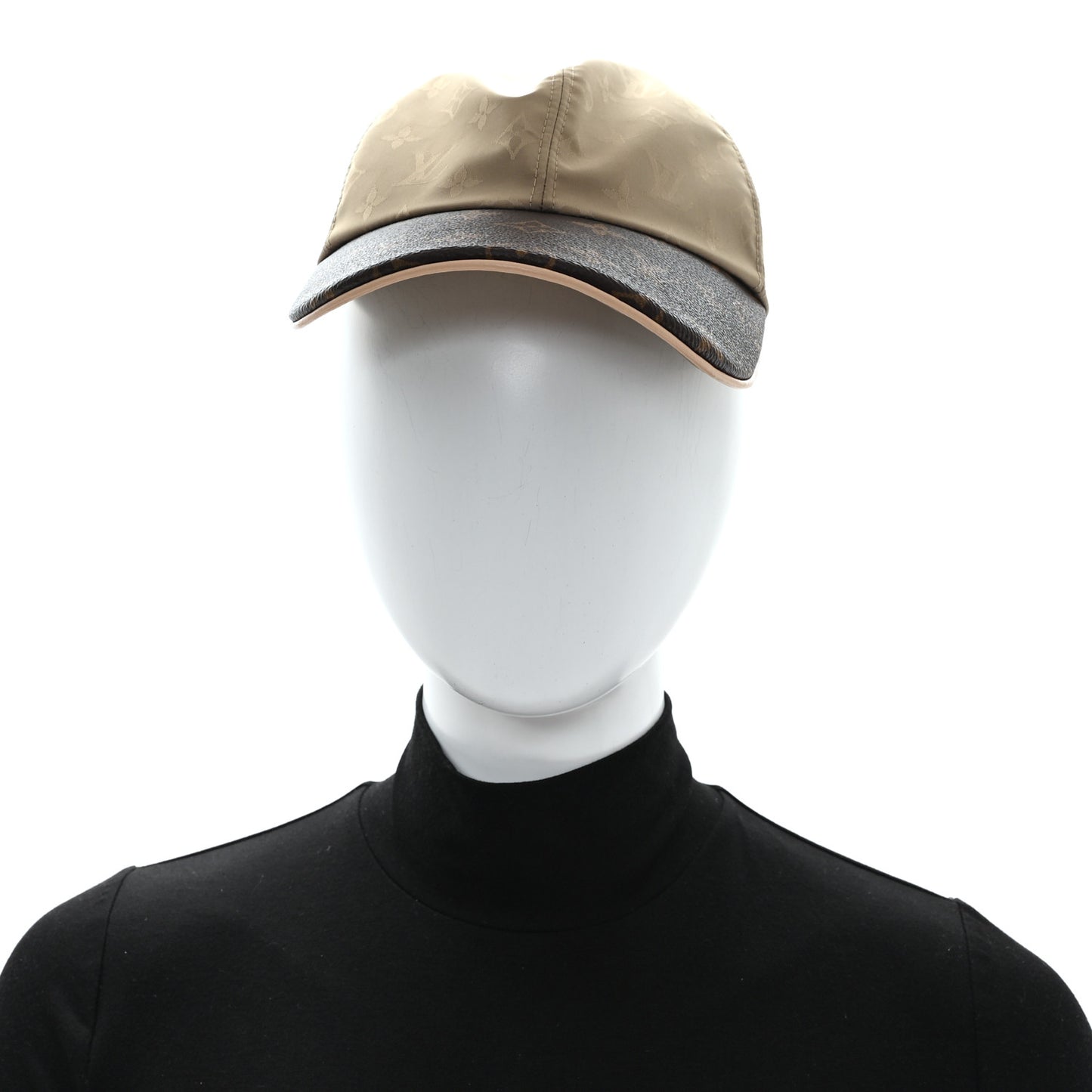 Polyester Silk Monogram LV Get Ready Cap L Beige