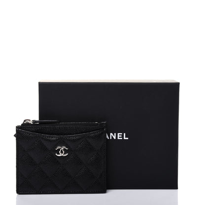 Chanel Caviar Quilted CC Zip Card Holder Black 22 of 22