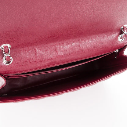 Chanel Caviar Maxi Single Flap Dark Red 6 of 8