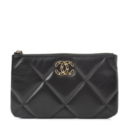 Chanel Goatskin Quilted 19 Cosmetic Case Black 1 of 8