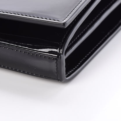 Saint Laurent Patent Calfskin Monogram Kate Wallet On Chain Black 8 of 9