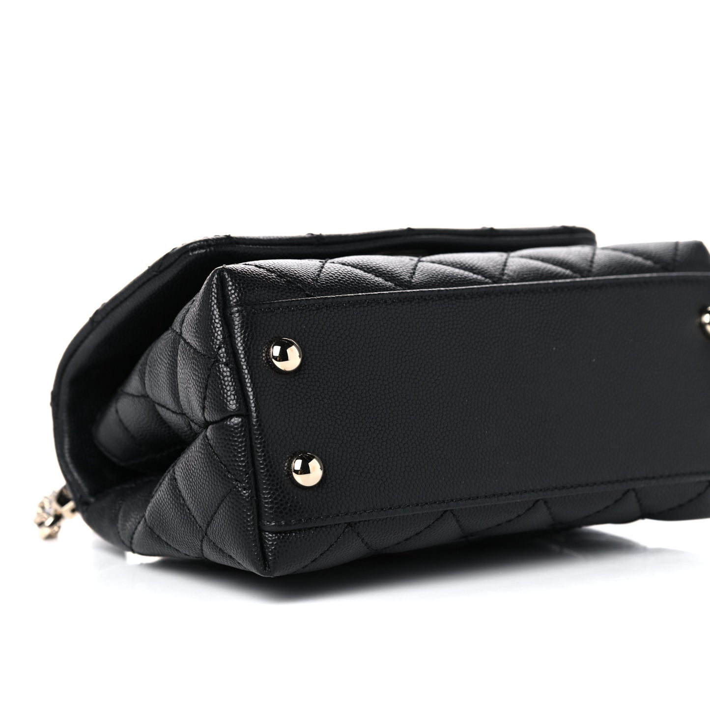 Caviar Quilted Extra Mini Coco Handle Flap Black