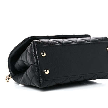 Chanel Caviar Quilted Extra Mini Coco Handle Flap Black 8 of 9