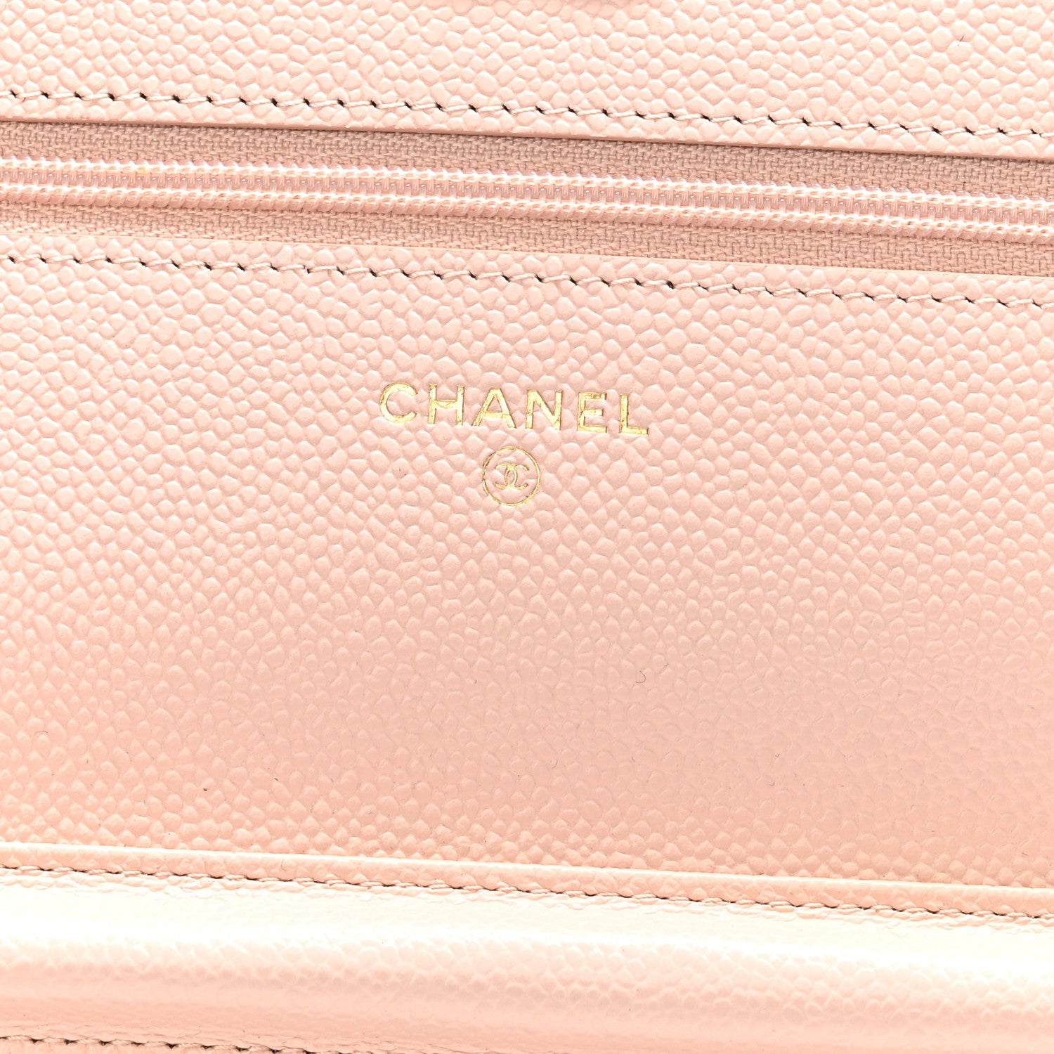 Chanel Caviar Quilted Enamel Wallet on Chain WOC Light Pink 5 of 11