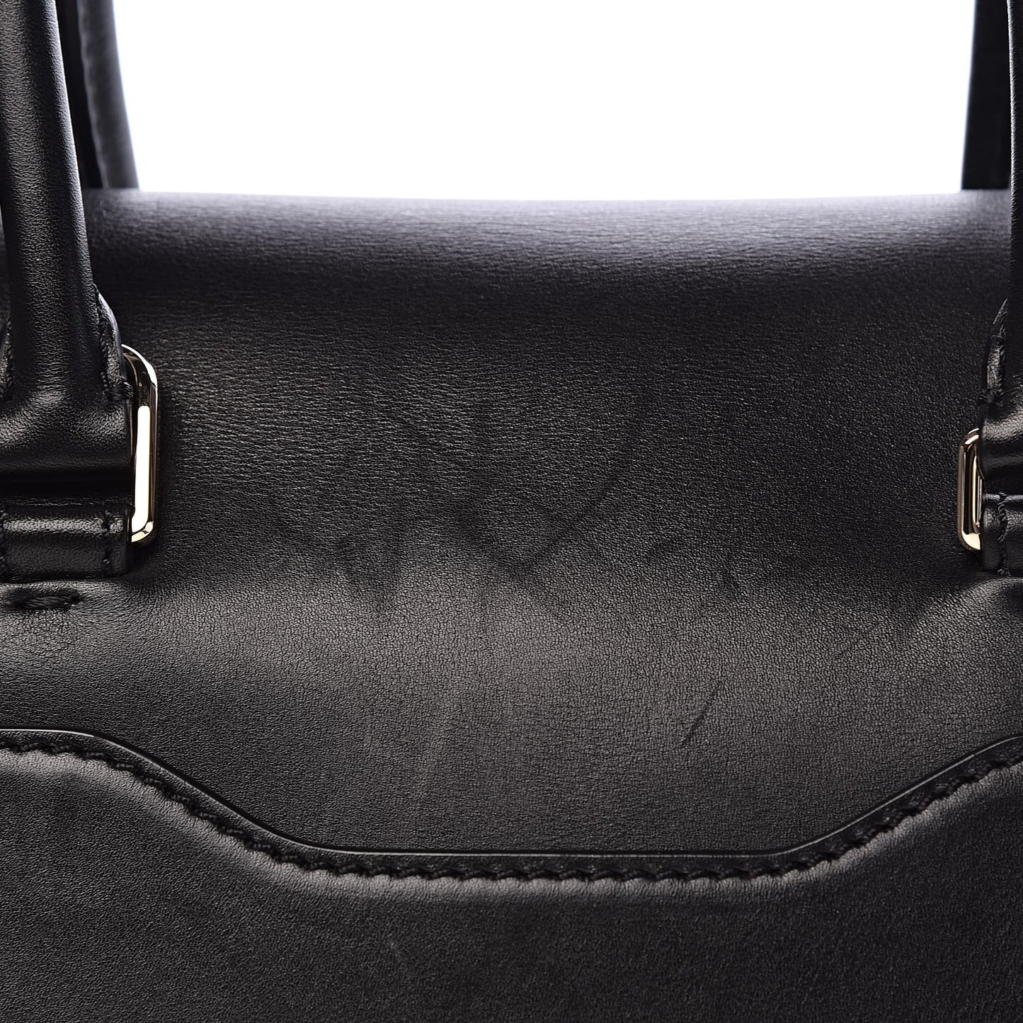 Calfskin Rockstud Medium Demilune Double Handle Satchel Black