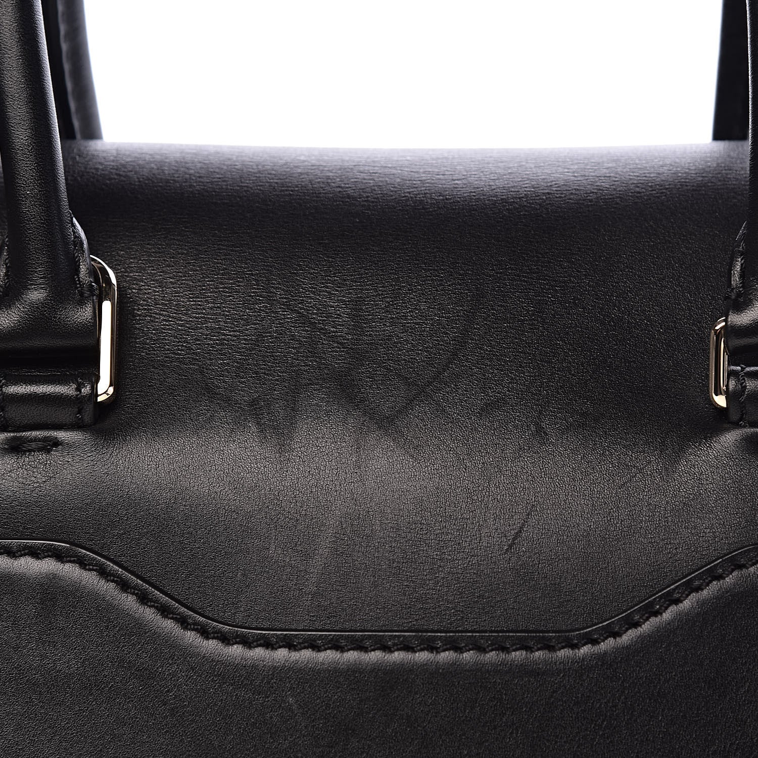 Valentino Garavani Calfskin Rockstud Medium Demilune Double Handle Satchel Black 13 of 23