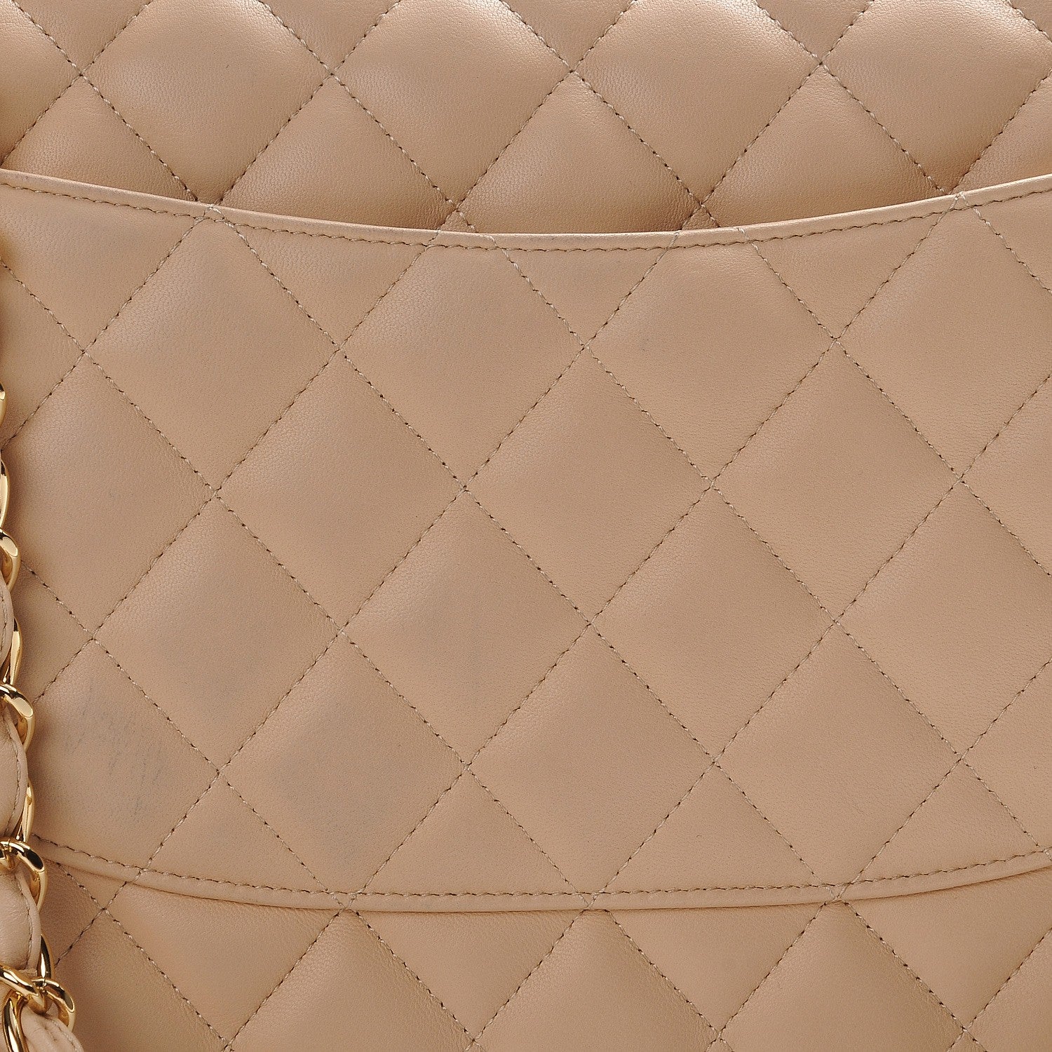 Chanel Lambskin Quilted Jumbo Double Flap Beige Clair 9 of 9