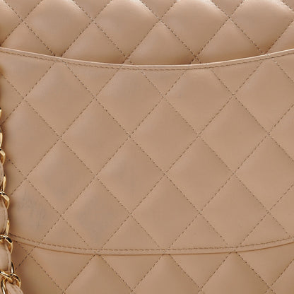 Chanel Lambskin Quilted Jumbo Double Flap Beige Clair 9 of 9