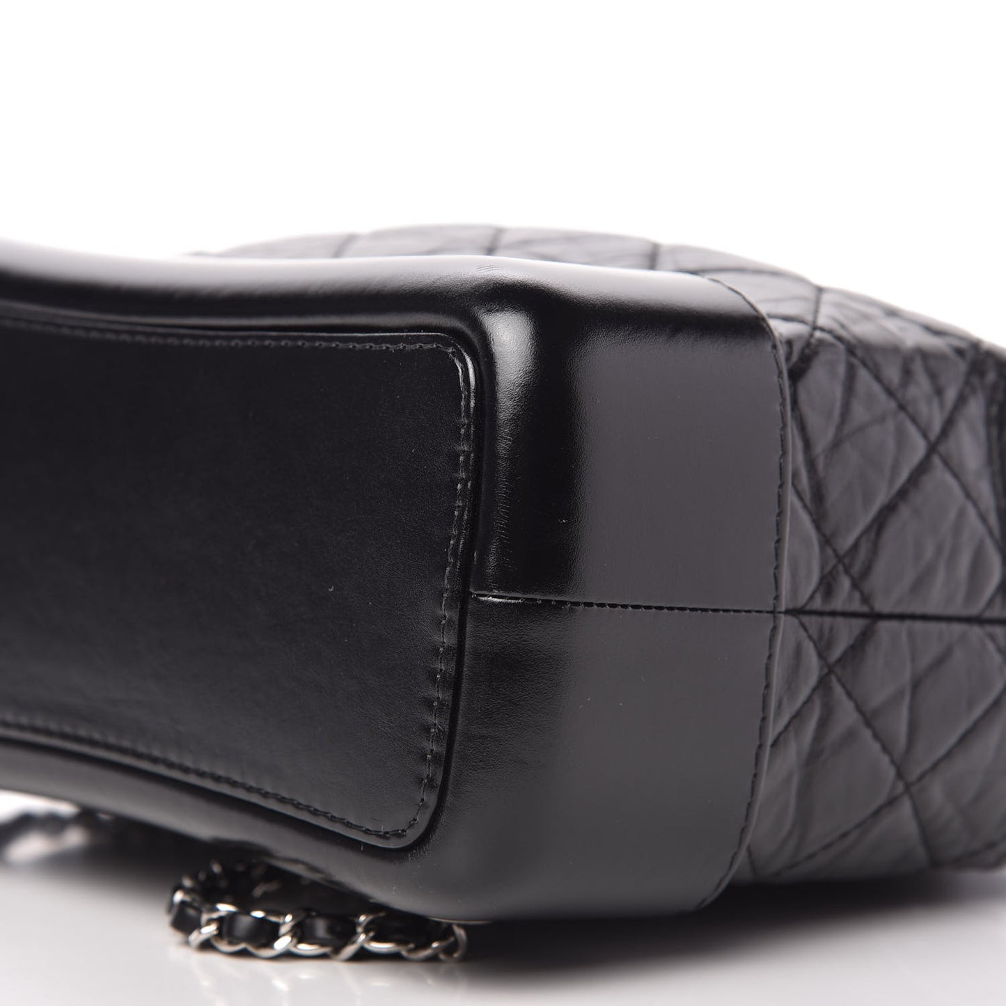 Aged Calfskin Quilted Small Gabrielle Backpack Black