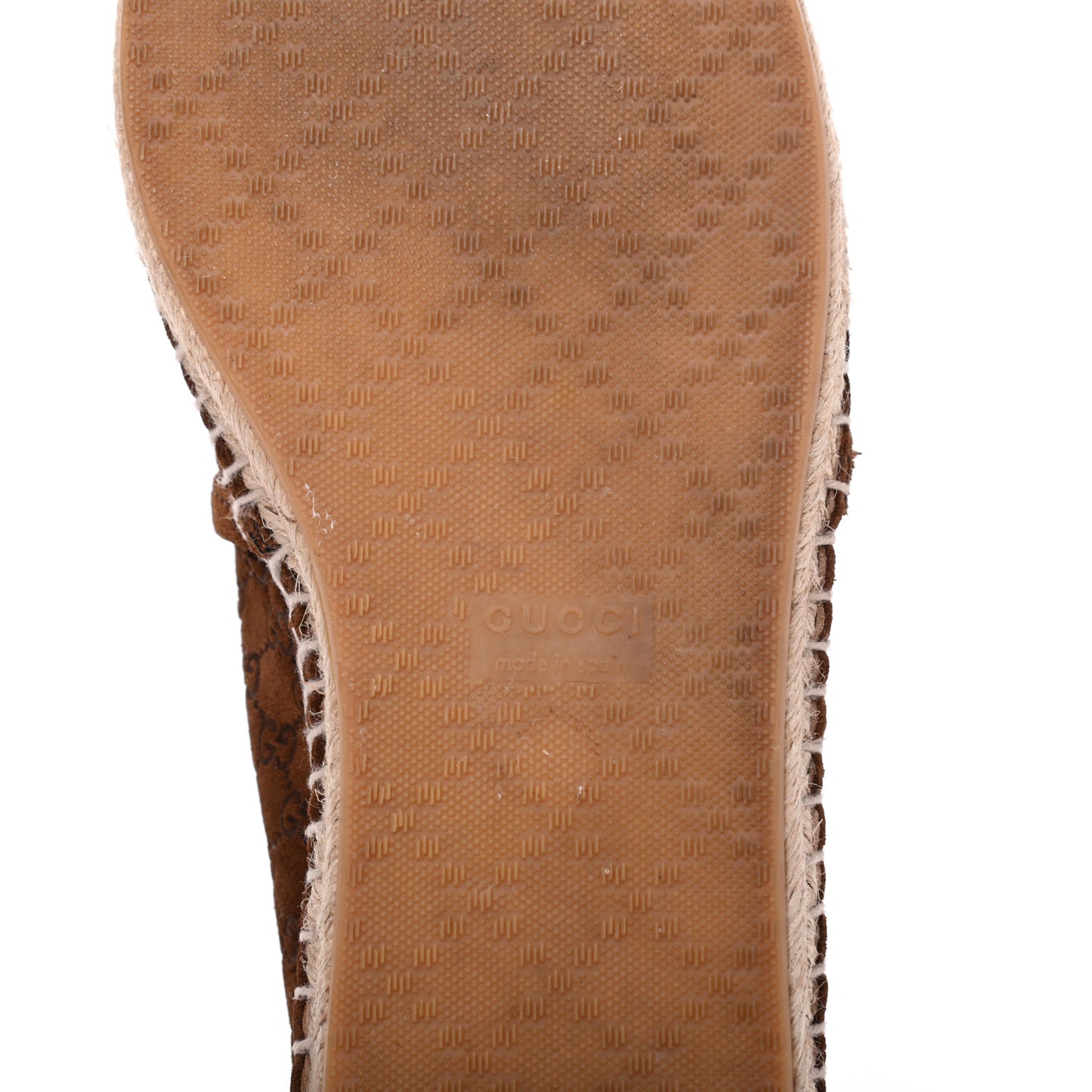 Suede Microguccissima Espadrilles 37.5 Nut Brown