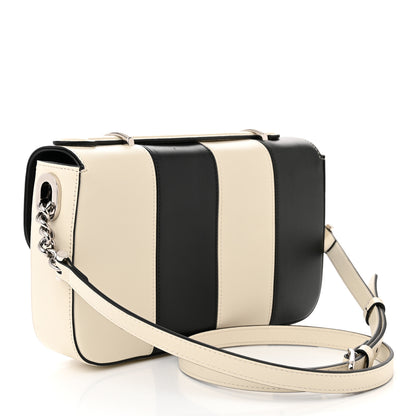 Gucci Senna Calfskin Lines Petite GG Top Handle Shoulder Bag Black Mystic White 3 of 11