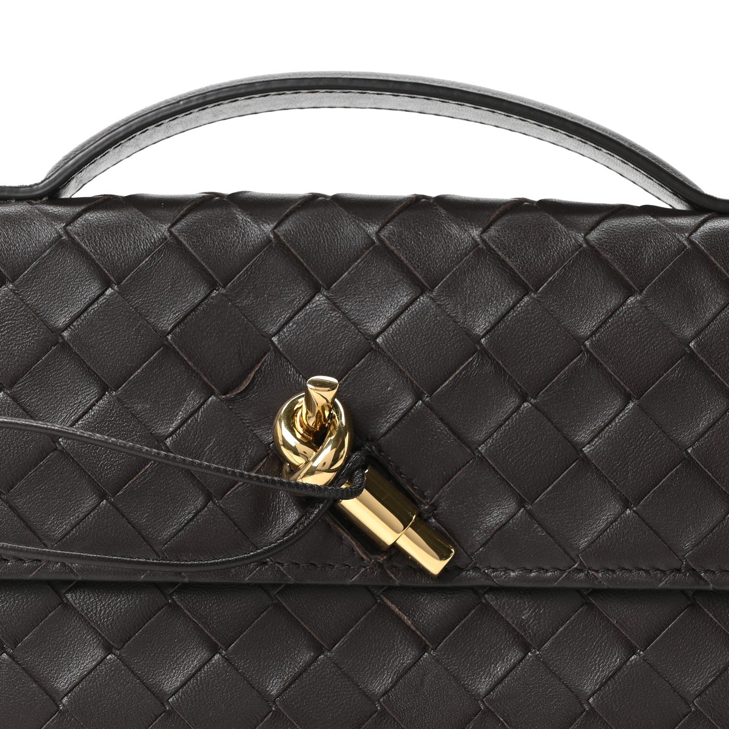 Bottega Veneta Nappa Intrecciato Long Andiamo Top Handle Clutch Fondant 8 of 10