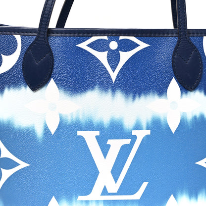 Louis Vuitton Monogram Escale Neverfull MM Blue 9 of 13