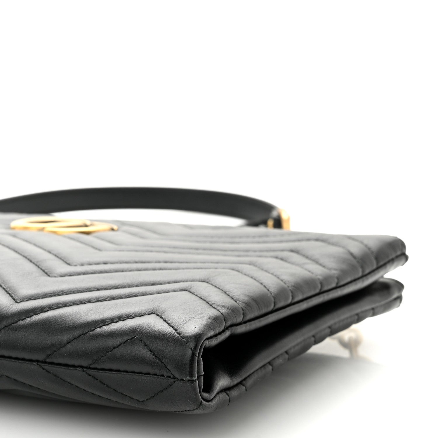Gucci Calfskin Matelasse GG Marmont Double Zip Chain Bag Black 11 of 11