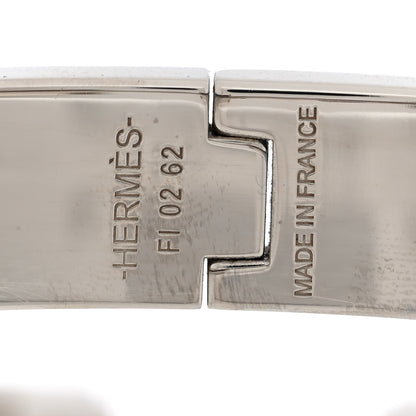 Hermes Matte Enamel Narrow Clic Clac HH Bracelet T5 Bleu Mediterranean 4 of 5