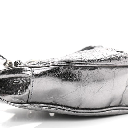 Balenciaga Metallic Agneau Arena Le Cagole Shoulder Bag XS Silver 10 of 11