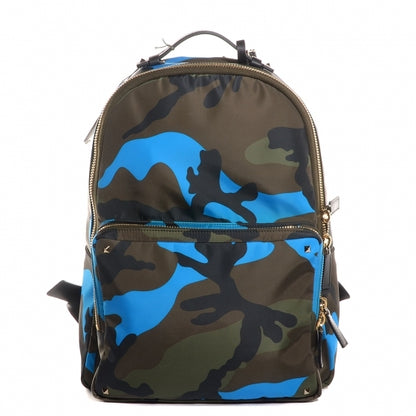 Valentino Garavani Nylon Camouflage Backpack Green Blue Fluo 1 of 7