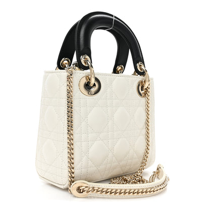 Christian Dior Lambskin Cannage Mini Lady Dior White 2 of 9