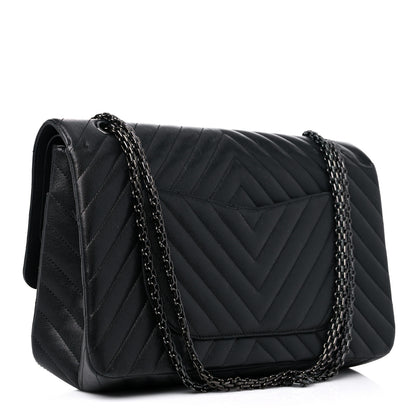 Chanel Sheepskin Chevron Quilted 2.55 Reissue 227 Flap So Black 3 of 15
